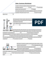 Oxides Summary Worksheet