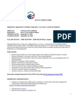 Peace Corps Medical Officer (PCMO) Job Announcement