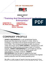 "Training and Development in Shakti Enterprises": Meerut Institute of Technology Meerut