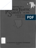 1937 Report Highway Traffic Survey County Los Angeles