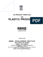 Project Profile On Plastic Products