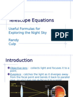 Telescope Equations