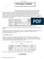 Chi Square Statistics