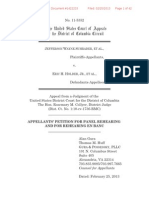 Schrader V Holder - D.C. Circuit Petition For Rehearing 2-25-2013