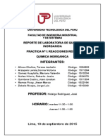 Experimento de Ecuaciones Redox