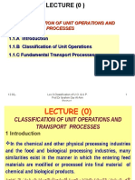 Lec 0 Classification of Unit Operations and Transport Processes