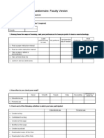 Eli Faculty Questionnaire