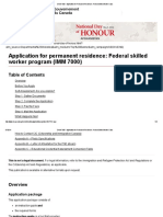 Guide 7000 - Application For Permanent Residence - Federal Skilled Worker Class