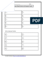 Convert Between Mixed Fraction and Improper Fraction