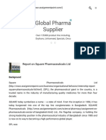 Term Paper On Square Pharma Ltd.