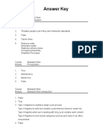 Quiz Answers Standard Work