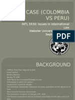 Asylum Case (Colombia Vs Peru)