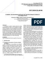 DETC2003/CIE-48198: A General Decision-Making Method For The Rapid Manufacturing of Customized Parts