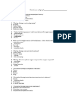 Bacteriology Quiz 1 2011