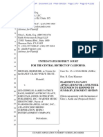 Skidmore v. Led Zeppelin - Plaintiff App To Extend Time For Summary Judgment PDF