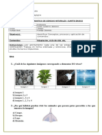 Diagnostico Ciencias 2016 Cuarto Basico