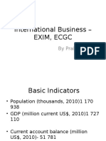 International Business - Exim, Ecgc: by Prakash.V