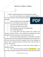 Latest Cantrell Redacted Affidavit About Borrower and Lender Fraud