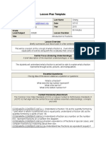 Intro To Fractions Lesson Plan