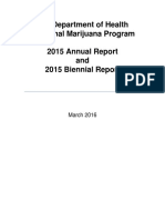 New Jersey Department of Health: Medical Marijuana Program - 2015 Annual Report and 2015 Biennial Report