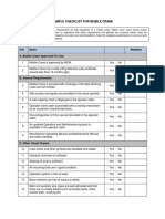 Mobile Crawler Crane Checklist