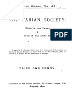 The Fabian Society - Fabian Tract N 41 The Fabian Society What It Has Done and How It Has Done It