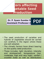 Climate Factors Affecting Seed Production