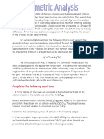 Gravimetric Analysis Worksheet