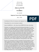 Allen Lee Davis v. Florida, 473 U.S. 913 (1985)