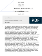 Northwestern Life Ins. Co. v. Muskegon Bank, 122 U.S. 501 (1887)