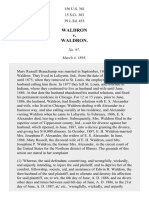 Waldron v. Waldron, 156 U.S. 361 (1895)