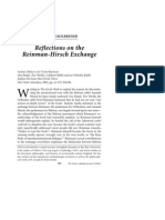 Reflections On The Reinman-Hirsch Exchange: William Kolbrener