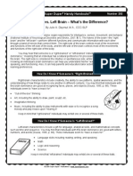 Right Brain vs. Left Brain - What's The Difference?: Super Duper Handy Handouts!