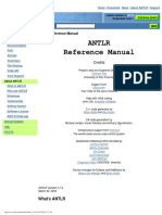 ANTLR Reference Manual