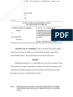 06-27-2016 ECF 780 USA V RYAN BUNDY - Motion For Protective Order For Unmonitored Meetings, Correspondence and Calls by Defendant Ryan Bundy