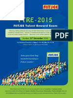 FTRE - 2015: FIITJEE Talent Reward Exam