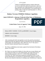 Rodney Terrence Fisher v. Jack Cowley Attorney General of The State of Oklahoma, 977 F.2d 595, 10th Cir. (1992)