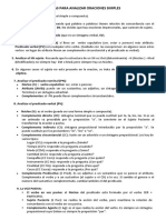 Pautas para Analizar Oraciones Simples PDF