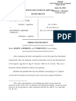 Blythe v. Southwest Airlines Co., 10th Cir. (2010)