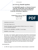 Cary James Gagan v. Gale Norton, in Her Individual Capacity as Attorney General for the State of Colorado Wendy Ritz, in Her Individual Capacity as Assistant Attorney General for the State of Colorado, 35 F.3d 1473, 10th Cir. (1994)