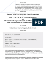 Stephen Wojciechowski v. John Clough, M.D., and Adventist Health - System/sunbelt Health Care Corporation, Doing Business As Sierra Vista Hospital, 7 F.3d 1046, 10th Cir. (1993)