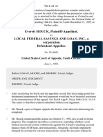 Everett Houck v. Local Federal Savings and Loan, Inc., A Corporation, 996 F.2d 311, 10th Cir. (1993)