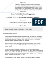 James Wright v. United States, 46 F.3d 1153, 10th Cir. (1995)