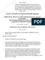 Jaclyn G. Oulds, An Individual v. Principal Mutual Life Insurance Co., An Iowa Corporation and Principal Financial Group, A Delaware Corporation, 986 F.2d 1428, 10th Cir. (1993)