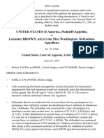 United States v. Lenanier Brown, A/K/A Lola Mae Washington, 999 F.2d 548, 10th Cir. (1993)