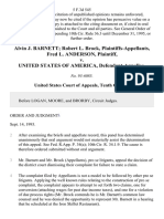 Alvin J. Barnett Robert L. Brock, Fred L. Anderson v. United States, 5 F.3d 545, 10th Cir. (1993)