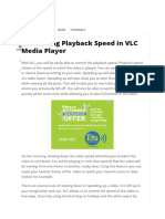 Controlling Playback Speed in VLC Media Player