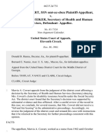 Marvia A. Cowart, SSN Rxz-Lh-Flse v. Richard S. Schweiker, Secretary of Health and Human Services, Defendant, 662 F.2d 731, 11th Cir. (1981)