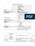 English Year Two Lesson Plan Week 2