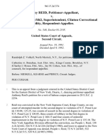 Anthony Reid v. Daniel A. Senkowski, Superintendent, Clinton Correctional Facility, 961 F.2d 374, 2d Cir. (1992)